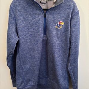 Adidas Blue Zip Up Sweater with Athletic Style